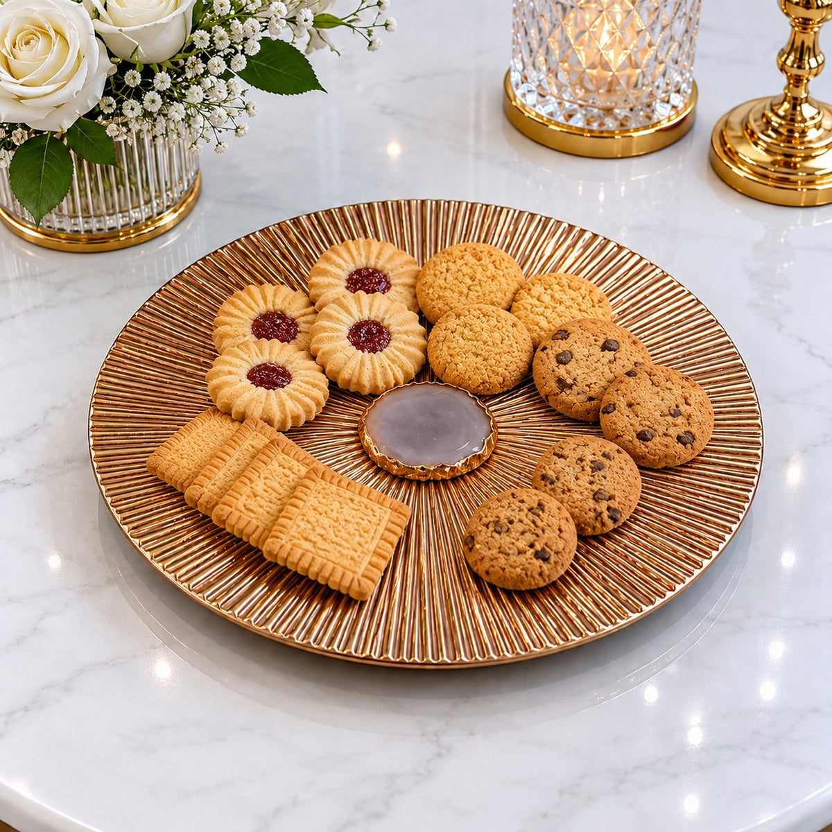 Aurora Gold Serving Platter