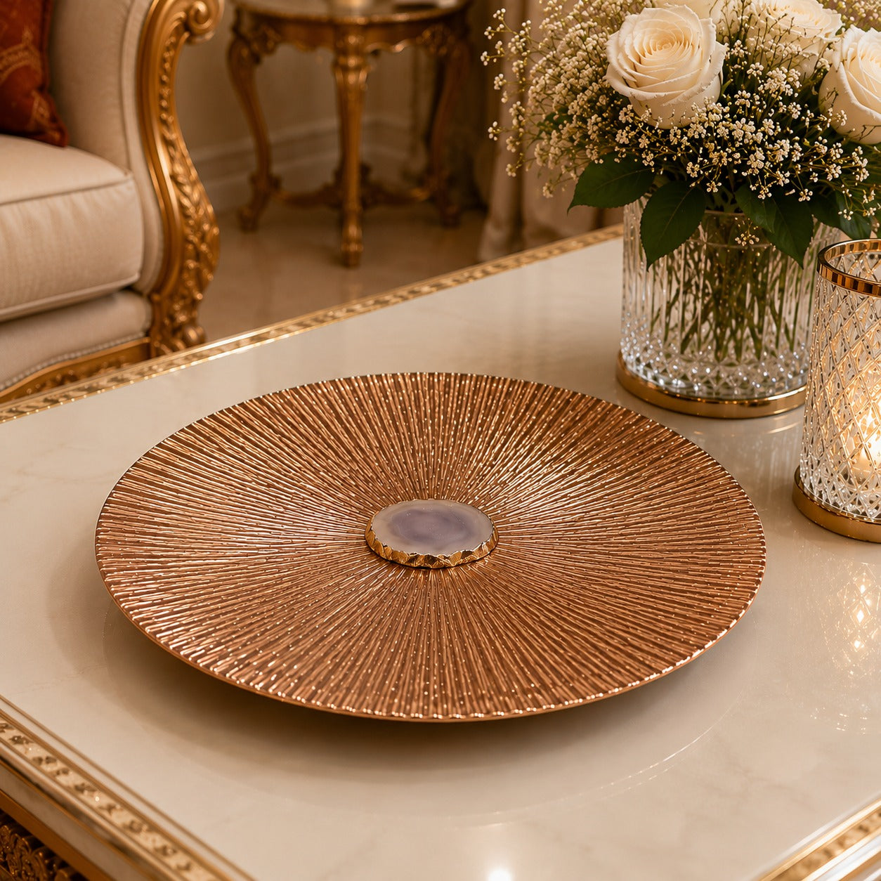 Aurora Gold Serving Platter