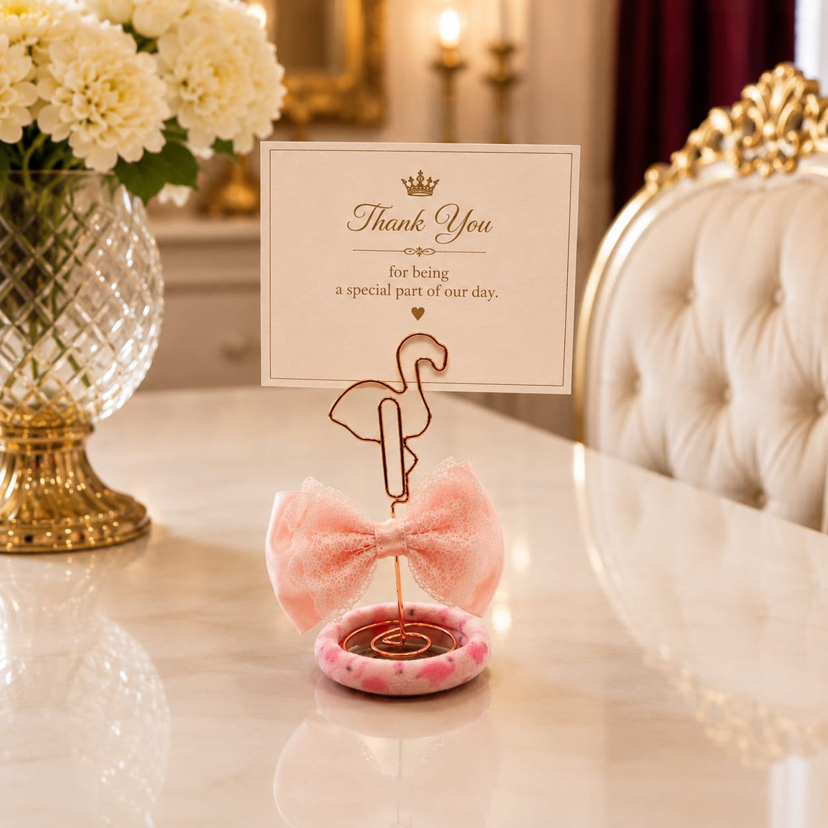 Flamingo Grace Menu Card Holder