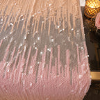 Blush Radiance Sequin Table Runner
