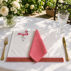 Flamingo Blush Placemat & Napkin Set