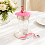 Flamingo Grace Glass Cover Set