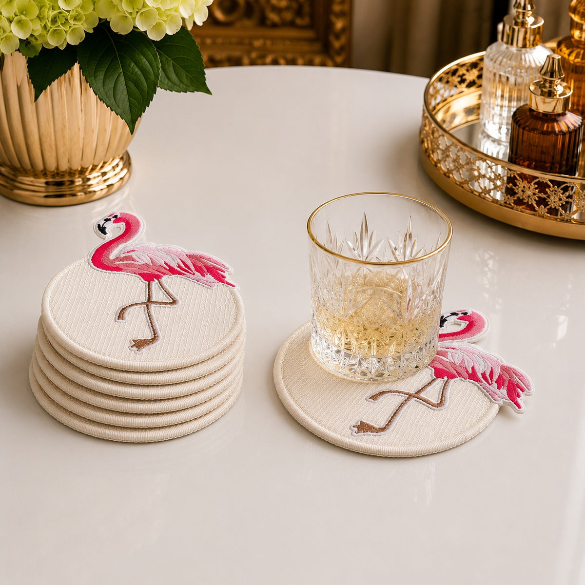 Flamingo Coaster come Cutlery Holder