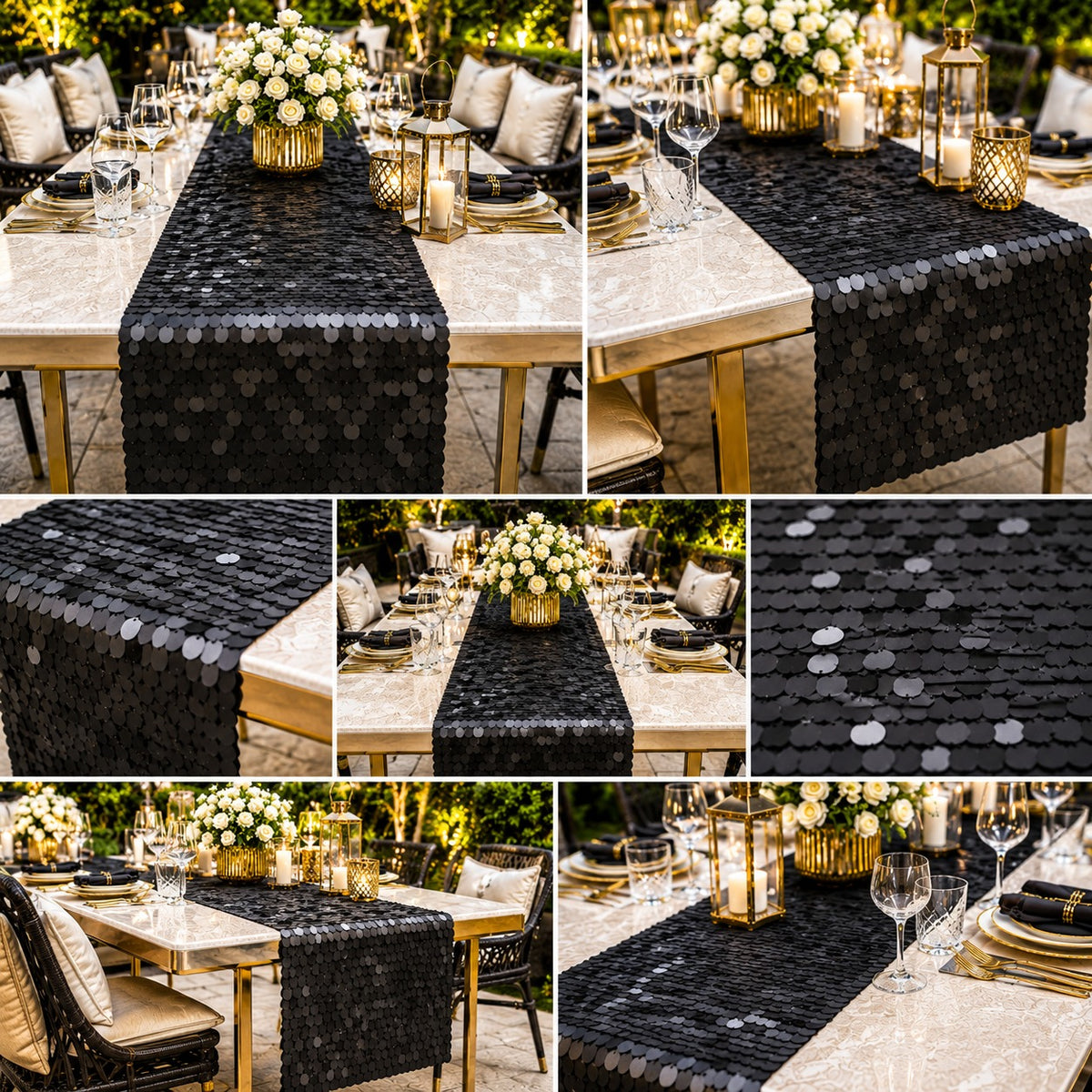 Obsidian Noir Sequin Runner