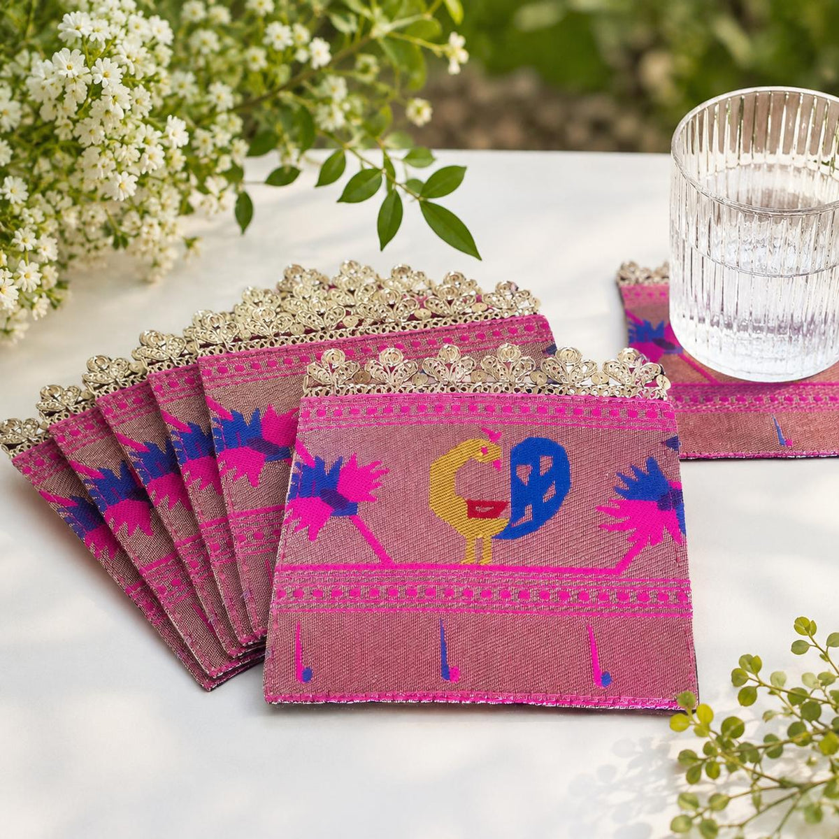 Royal Peacock Heritage Coaster Set