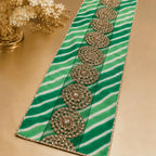 Emerald Kundan Royale Table Runner