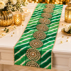 Emerald Kundan Royale Table Runner