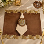 Regal Scallop Embroidered Placemat Set