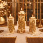 Imperial Bloom Embroidered Candle Set