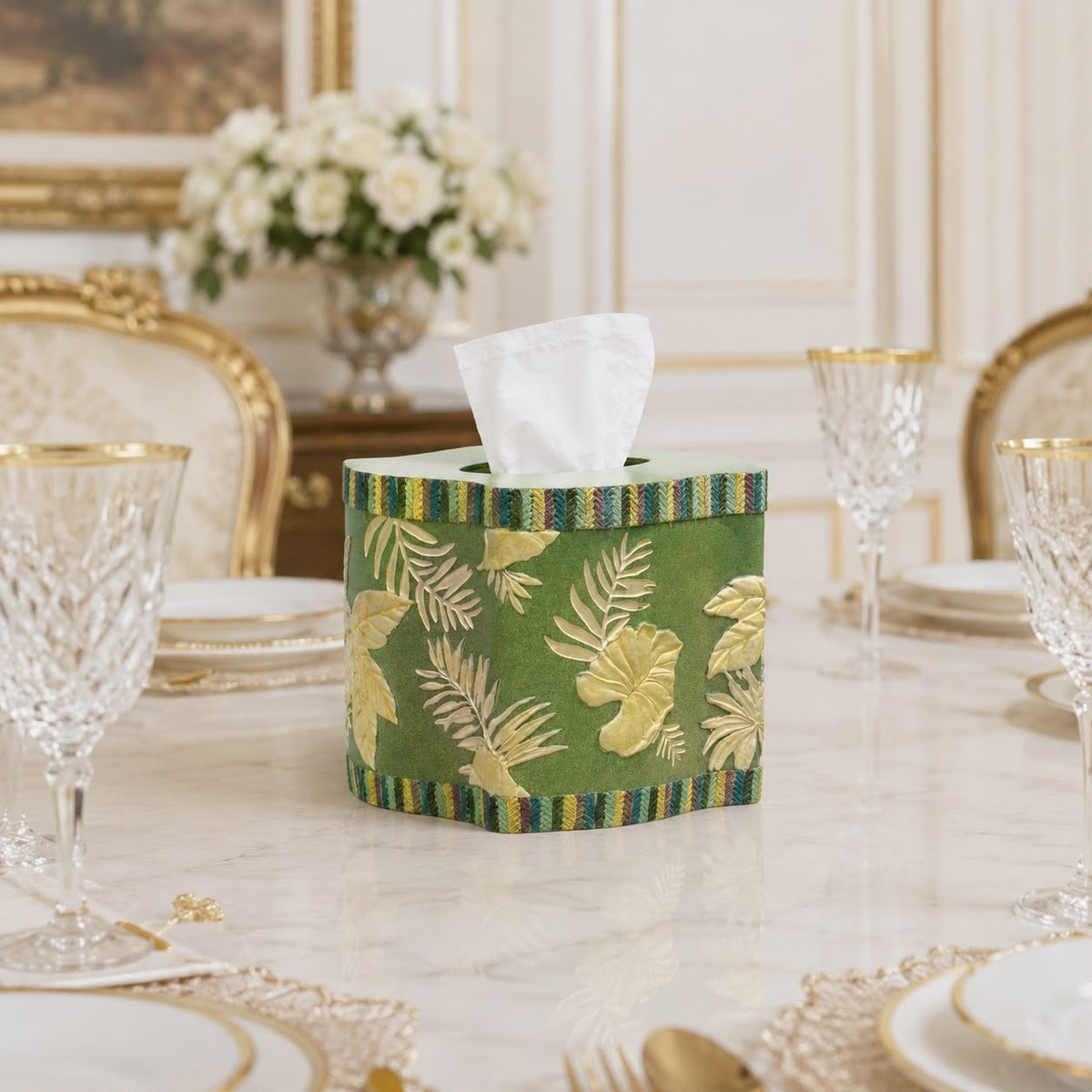 Verdant Tropics Tissue Box