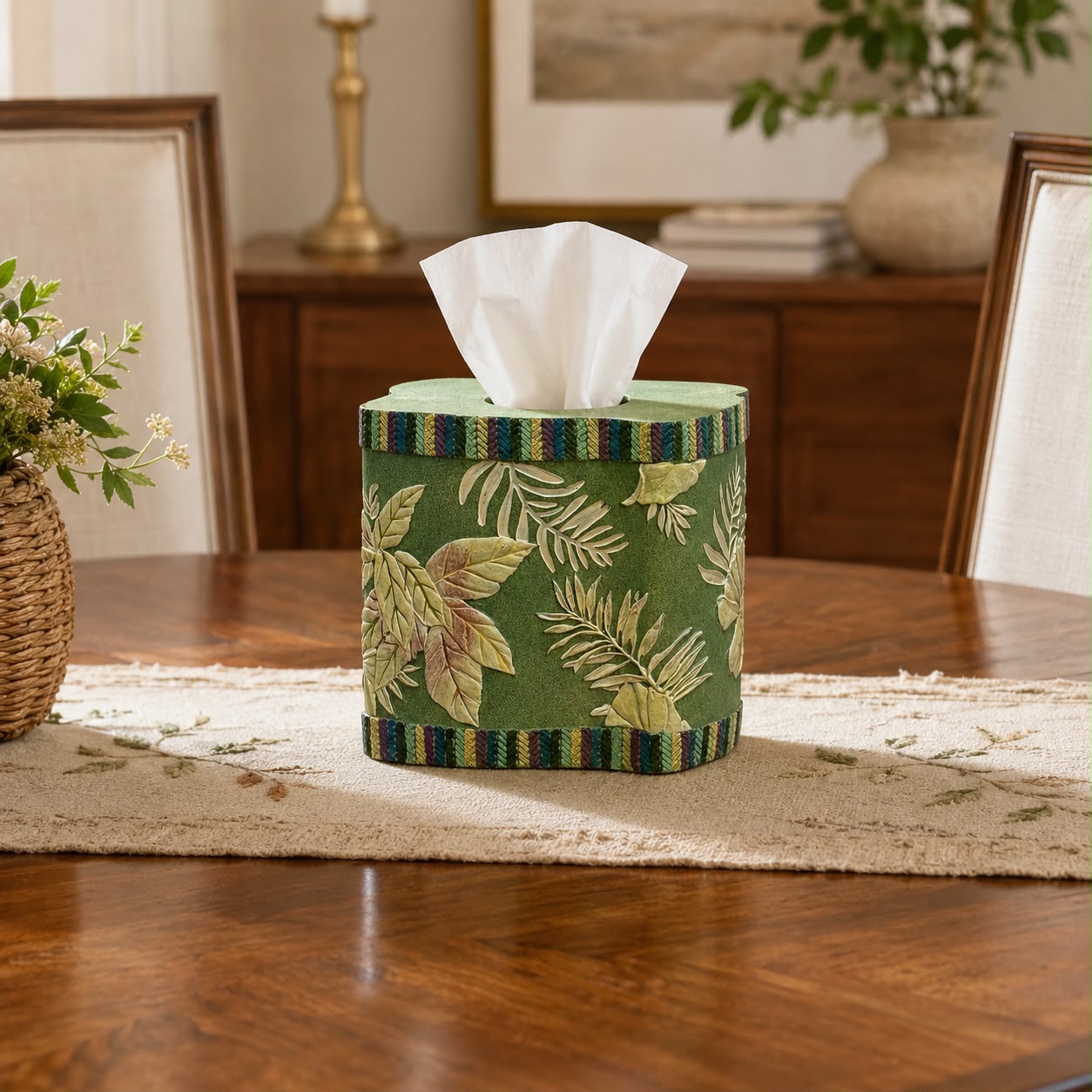 Verdant Tropics Tissue Box