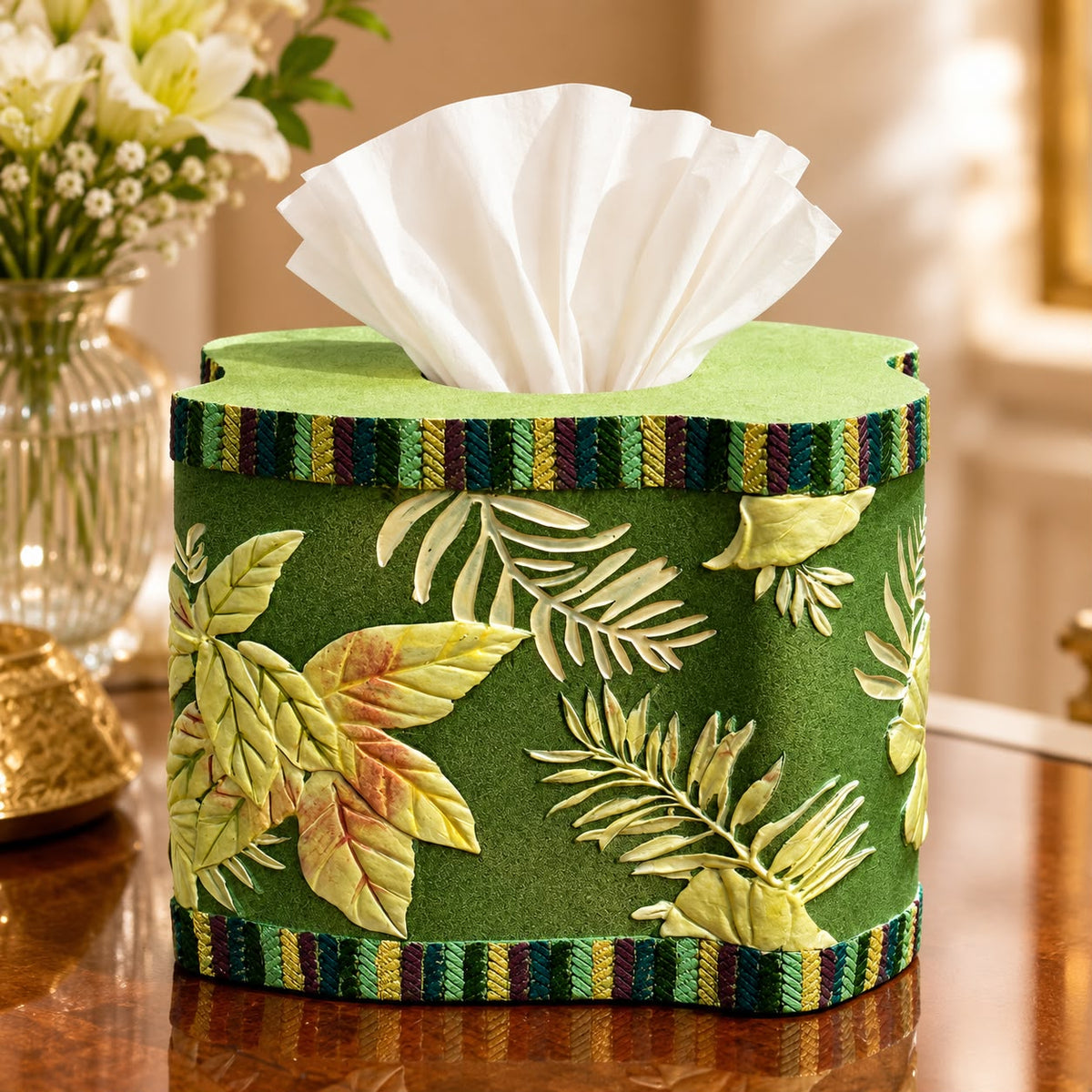 Verdant Tropics Tissue Box