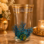 Jewel Feather Glass Charm