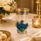 Jewel Feather Glass Charm