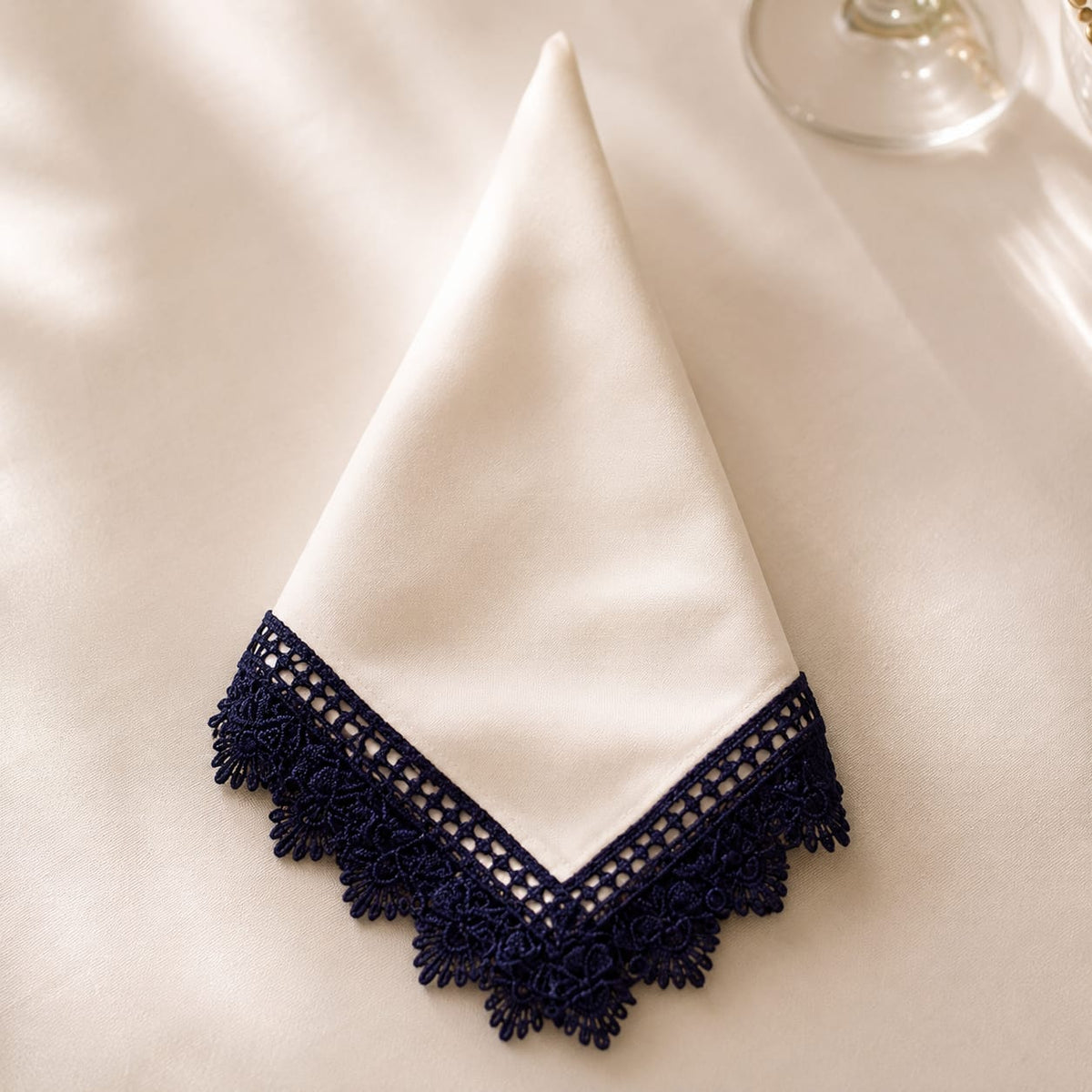 Riviera Shell Napkin Ring with Azure Lace Napkin