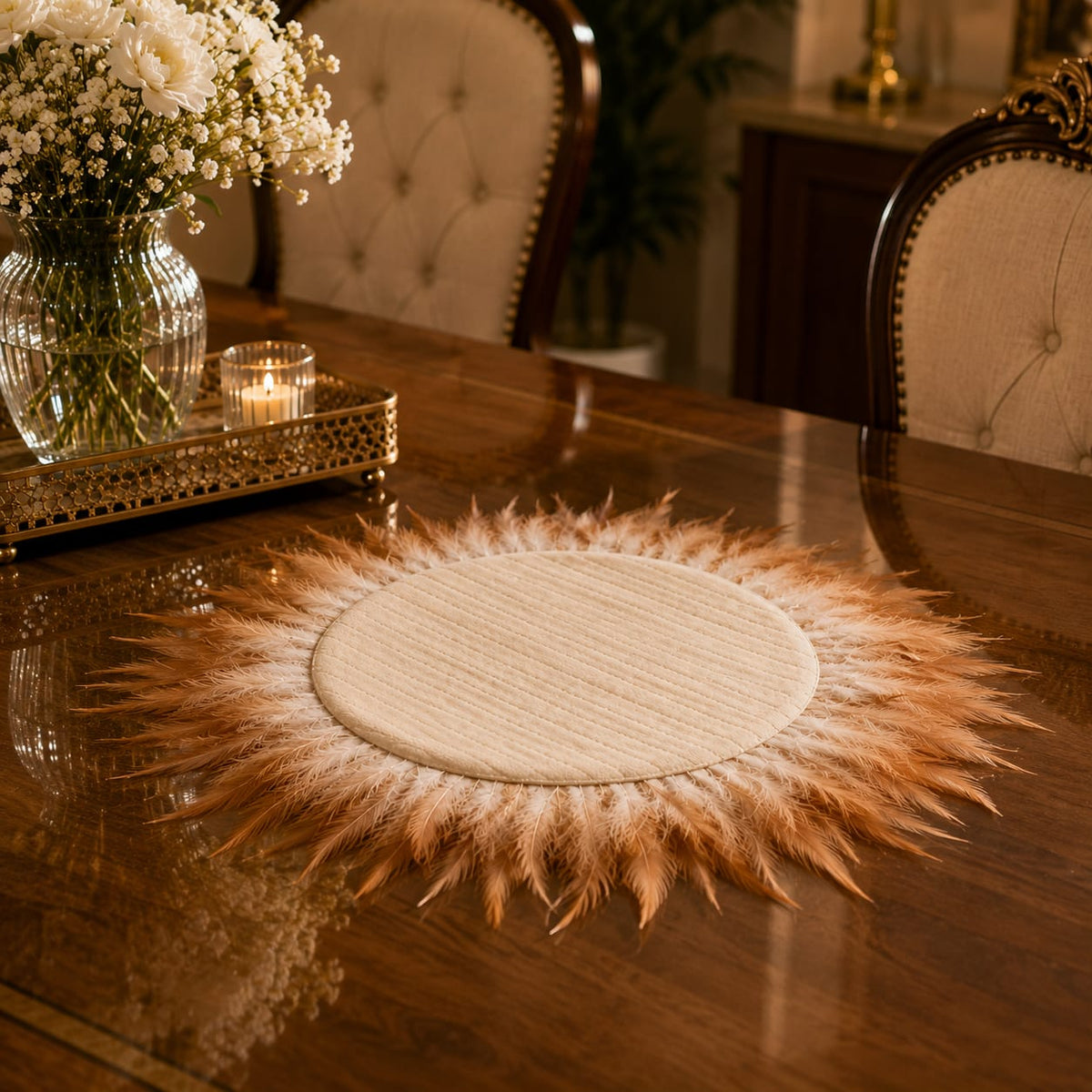 Golden Plume Luxe Placemat