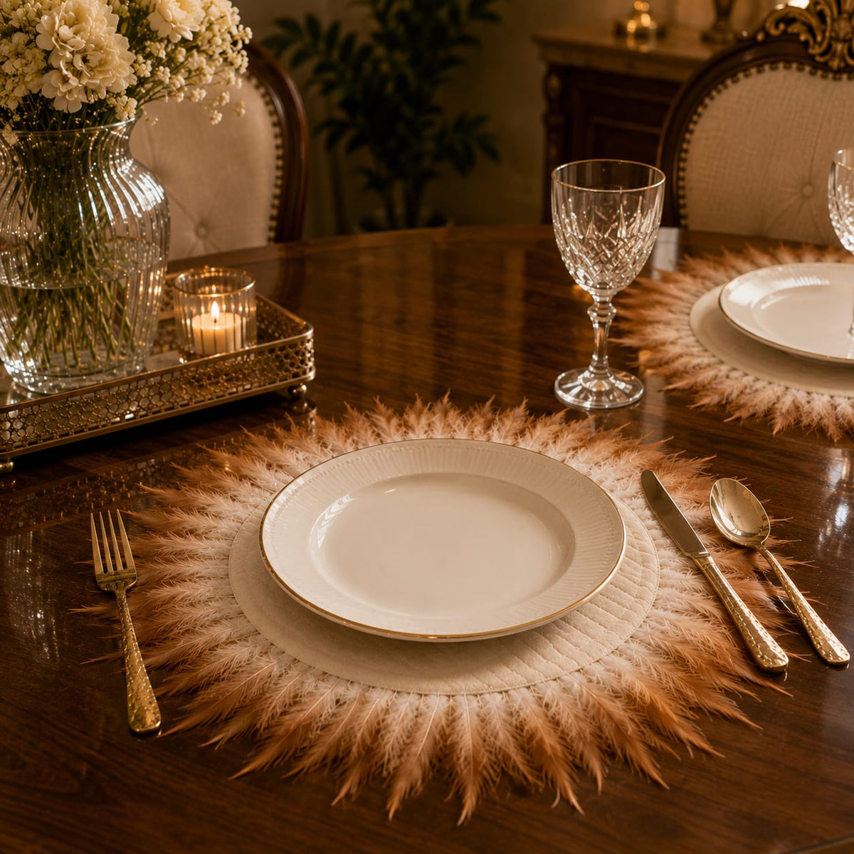 Golden Plume Luxe Placemat