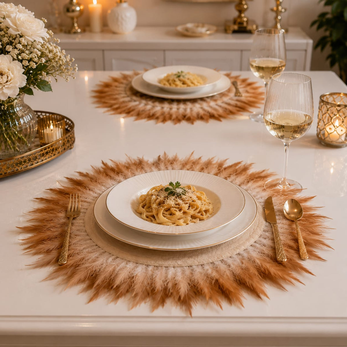 Golden Plume Luxe Placemat