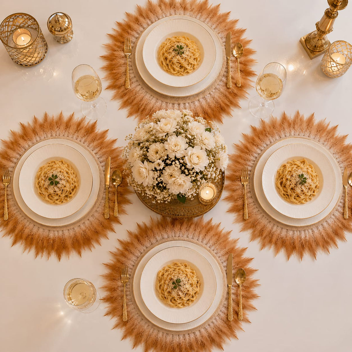 Golden Plume Luxe Placemat