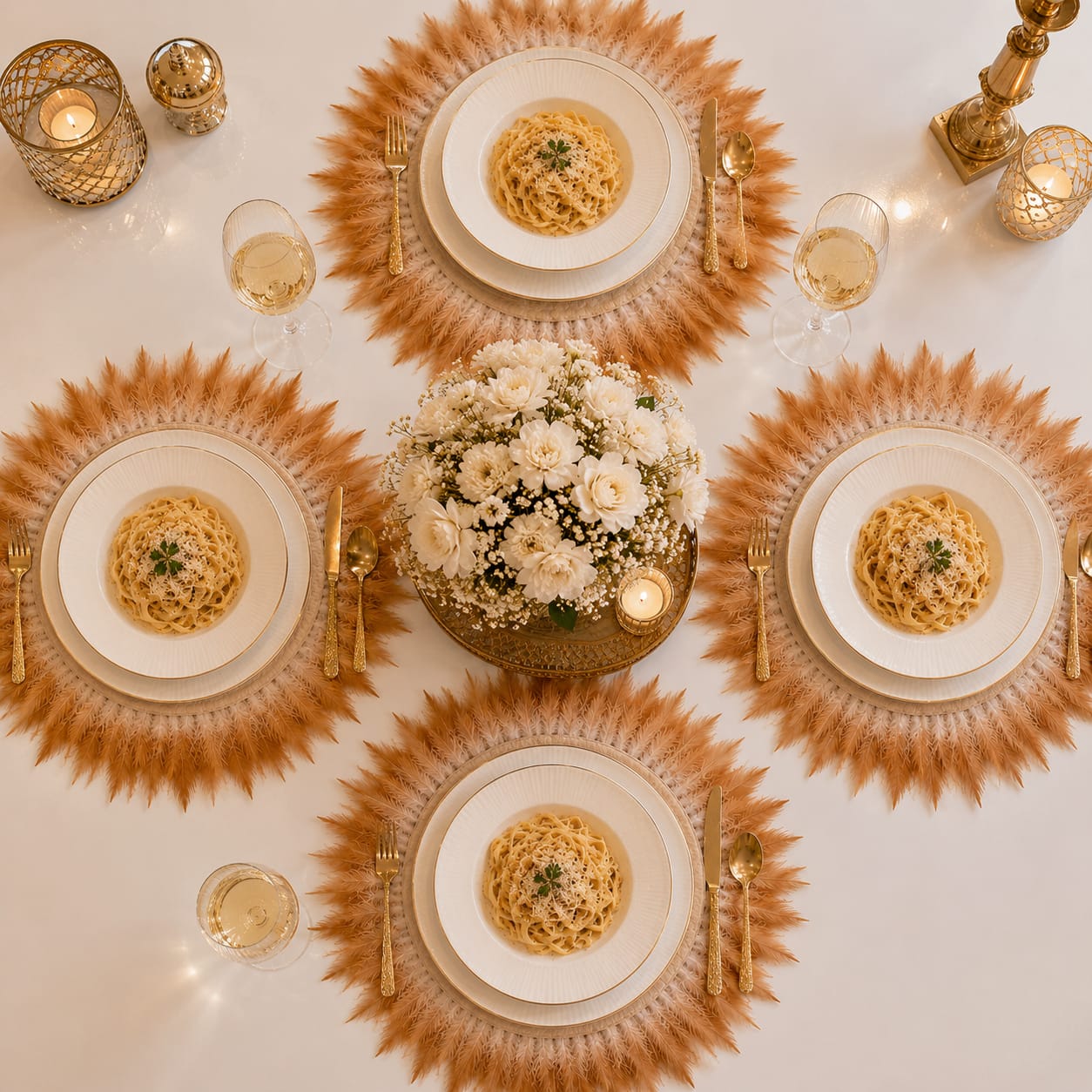 Golden Plume Luxe Placemat