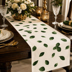 Basil Leaf Cotton Table Runner