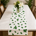 Basil Leaf Cotton Table Runner