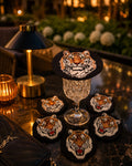 Royal Bengal Tiger Embroidered Coaster Set