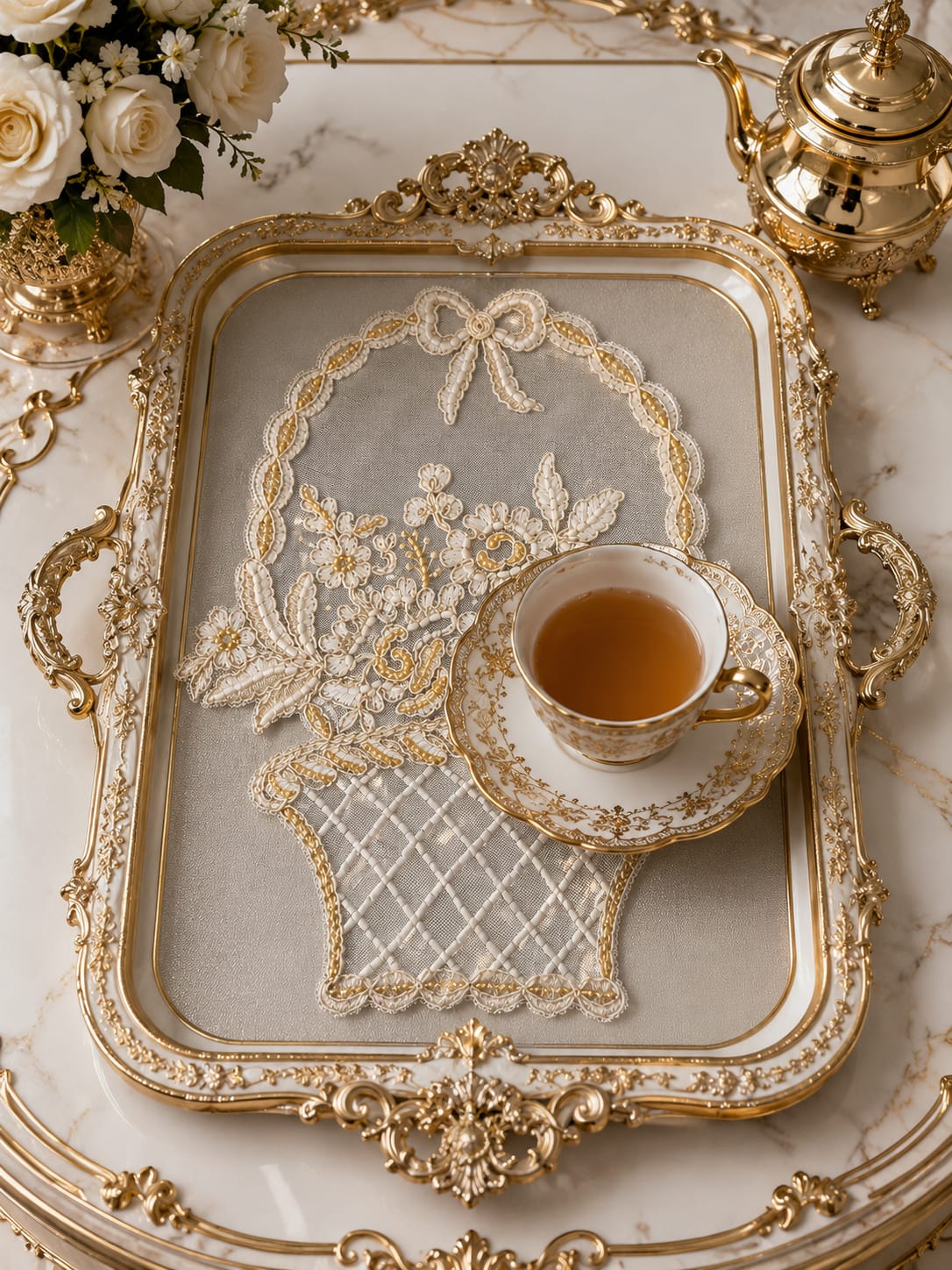 Majestic Blossom Royale Tray Cover