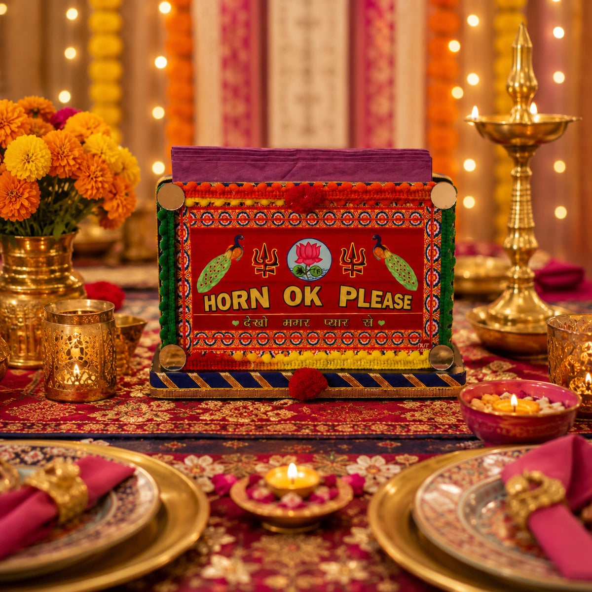 Horn OK Please Heritage Napkin Holder