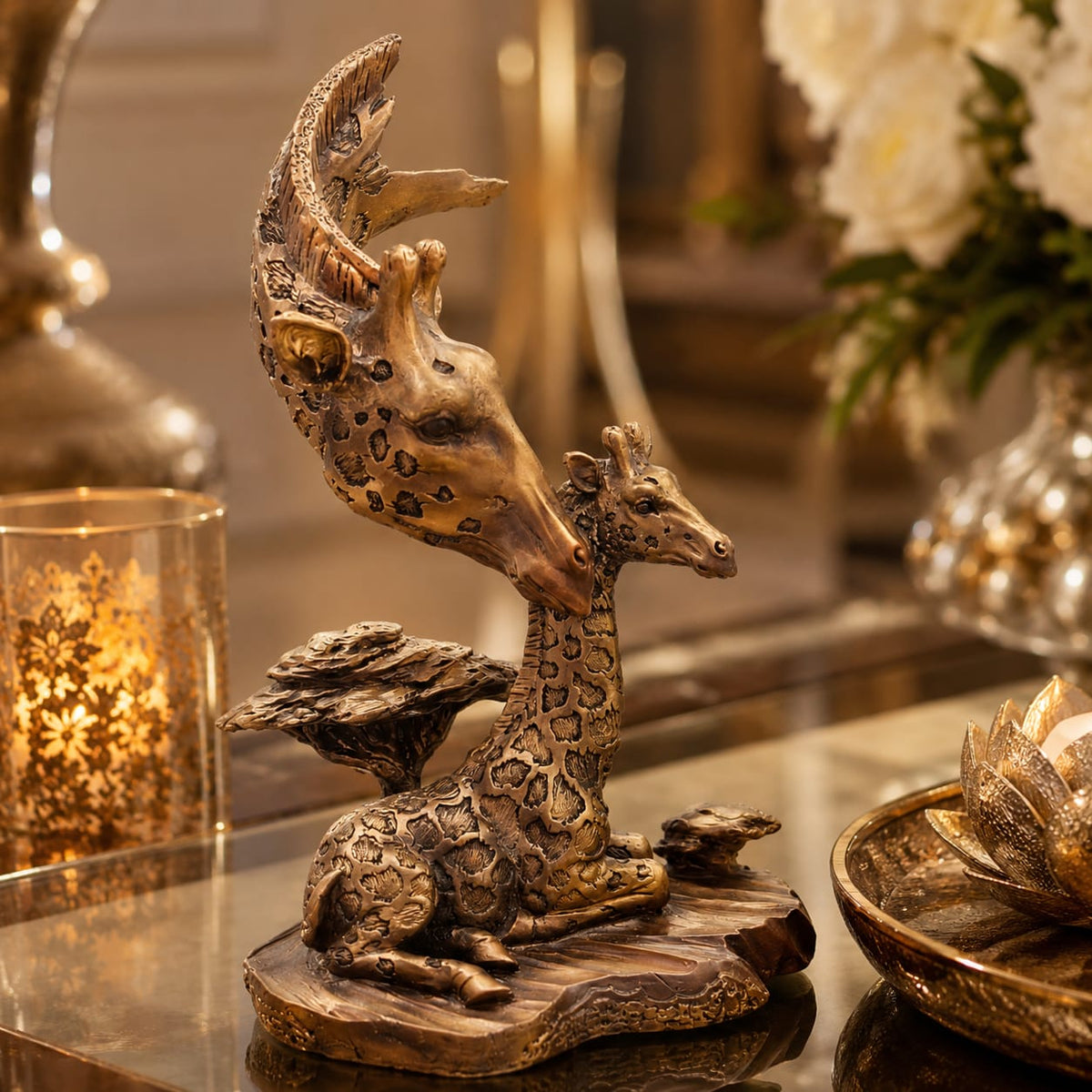 Savannah Serenity Giraffe Sculpture