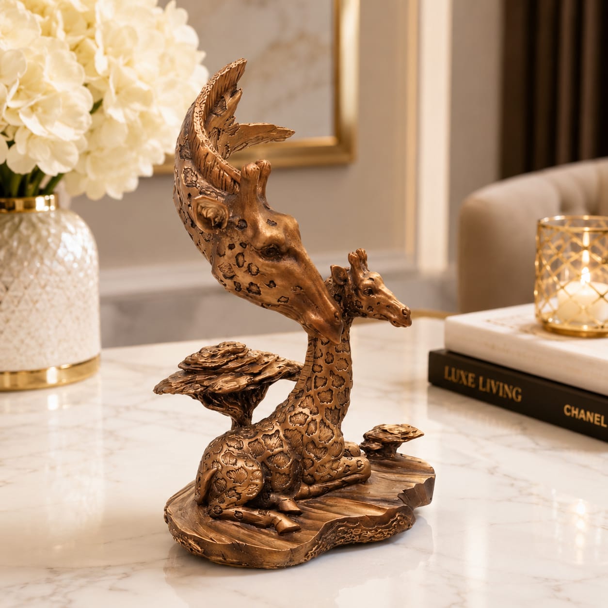 Savannah Serenity Giraffe Sculpture