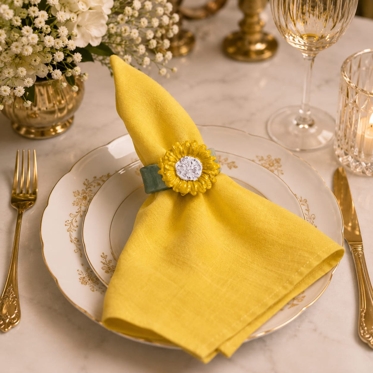 Sunflower Bloom Napkin Ring