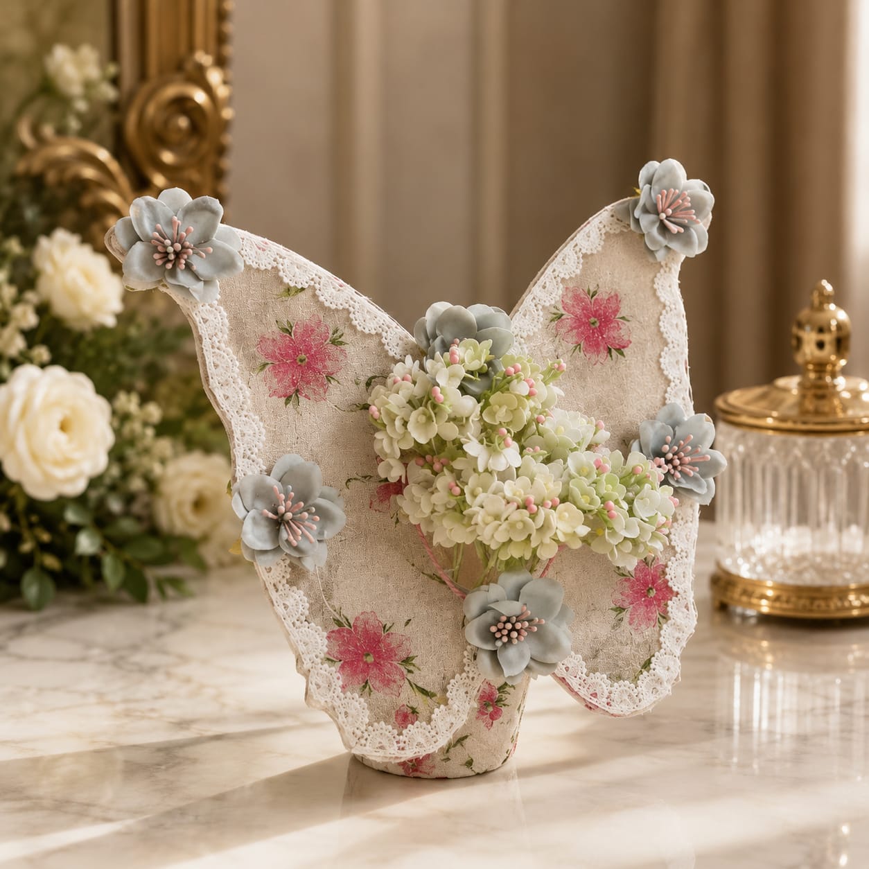 Blooming Butterfly Vase