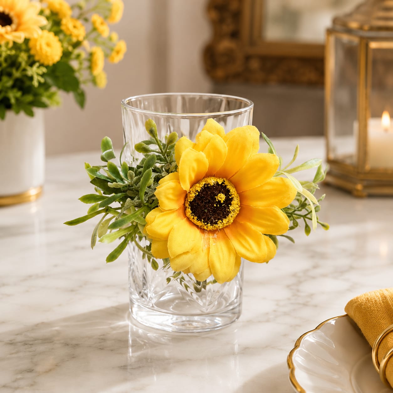 Golden Meadow Glass Charm