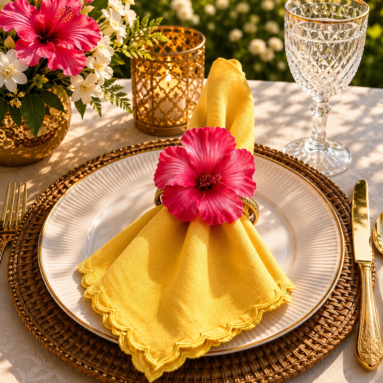Tropical Bloom Napkin Ring