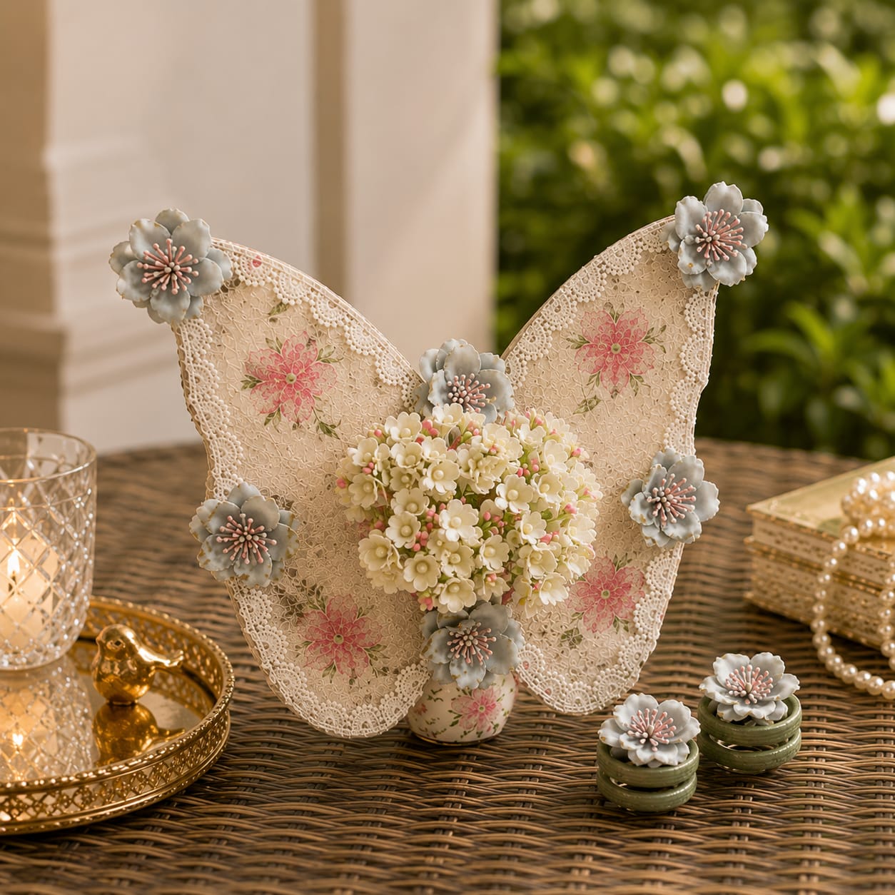 Blooming Butterfly Vase