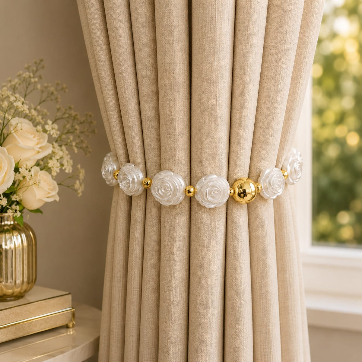Opulent Blossom Curtain Holder