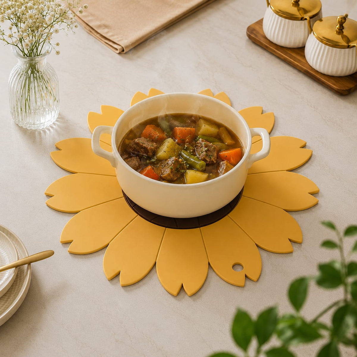 Sunny Blossom Silicone Trivet