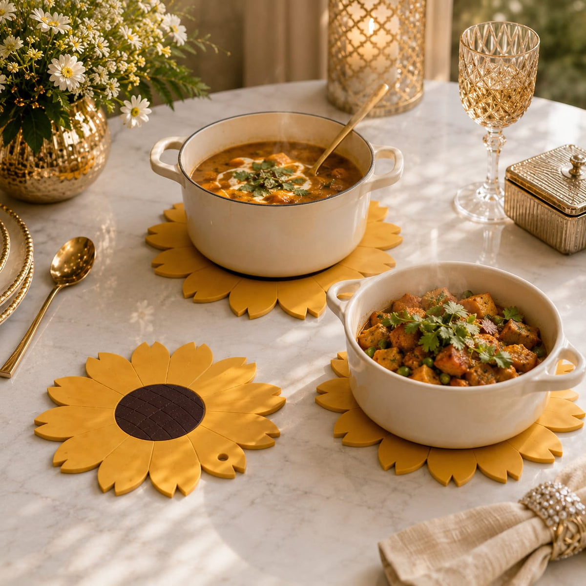 Sunny Blossom Silicone Trivet