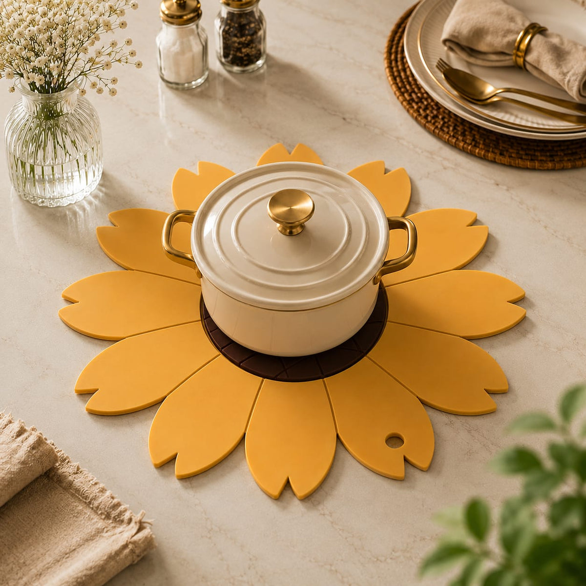 Sunny Blossom Silicone Trivet