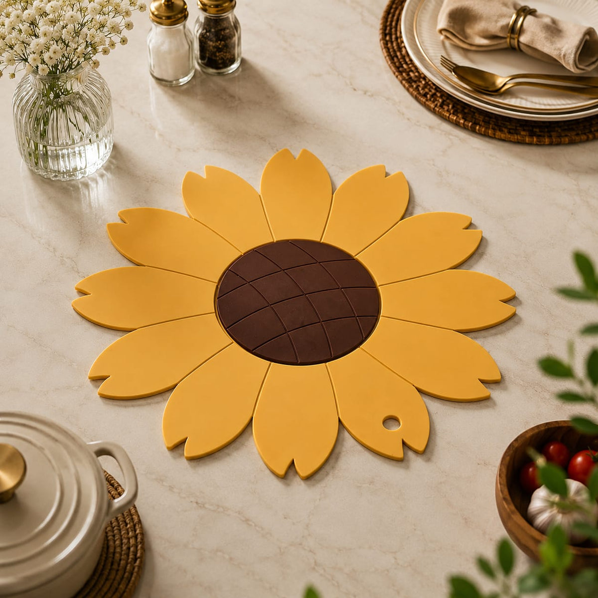 Sunny Blossom Silicone Trivet