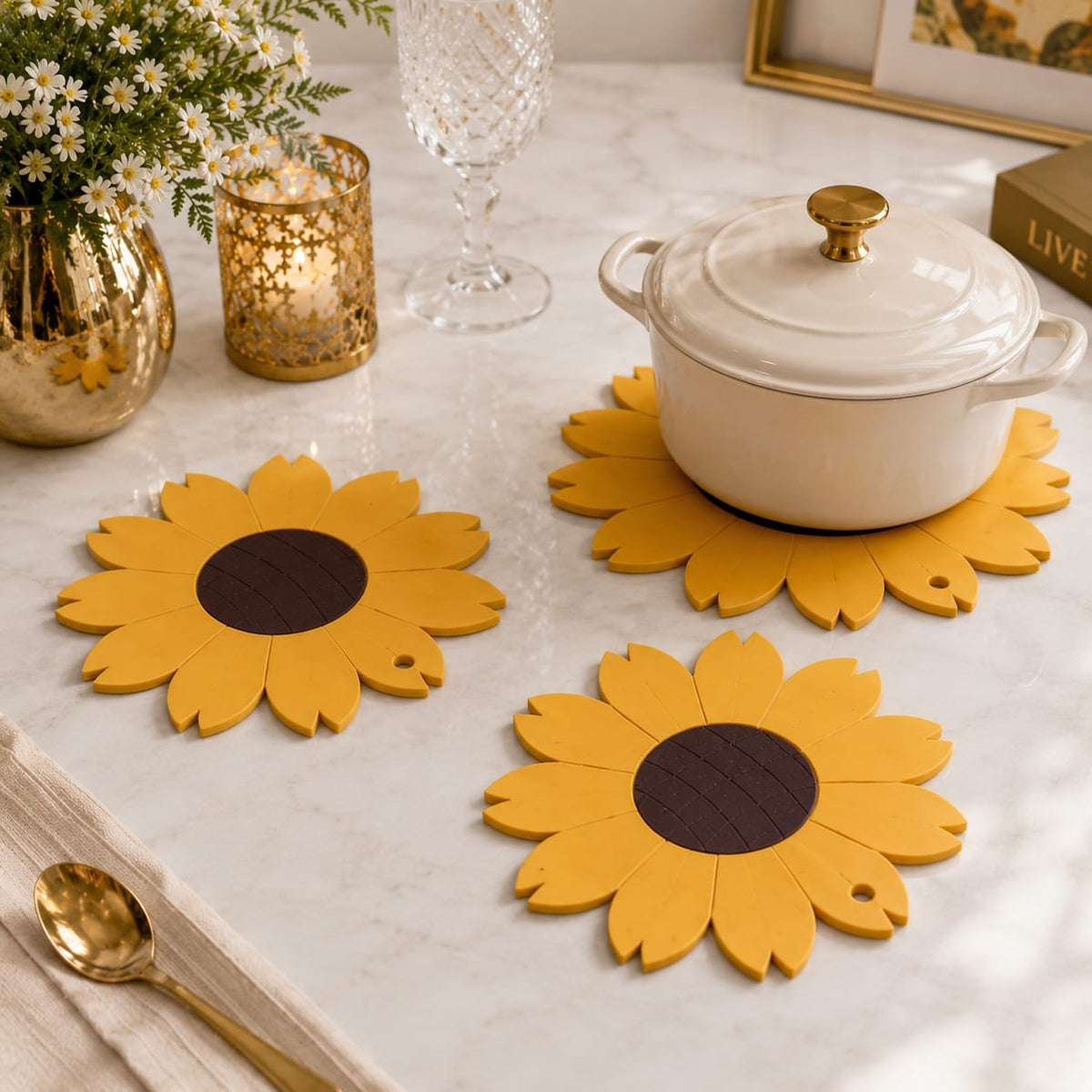Sunny Blossom Silicone Trivet