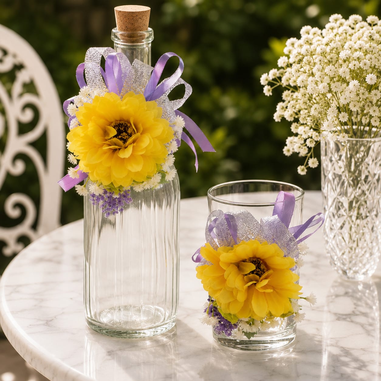 Sunflower Garden Glass Charm