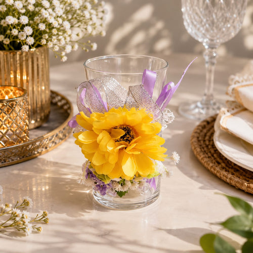 Sunflower Garden Glass Charm
