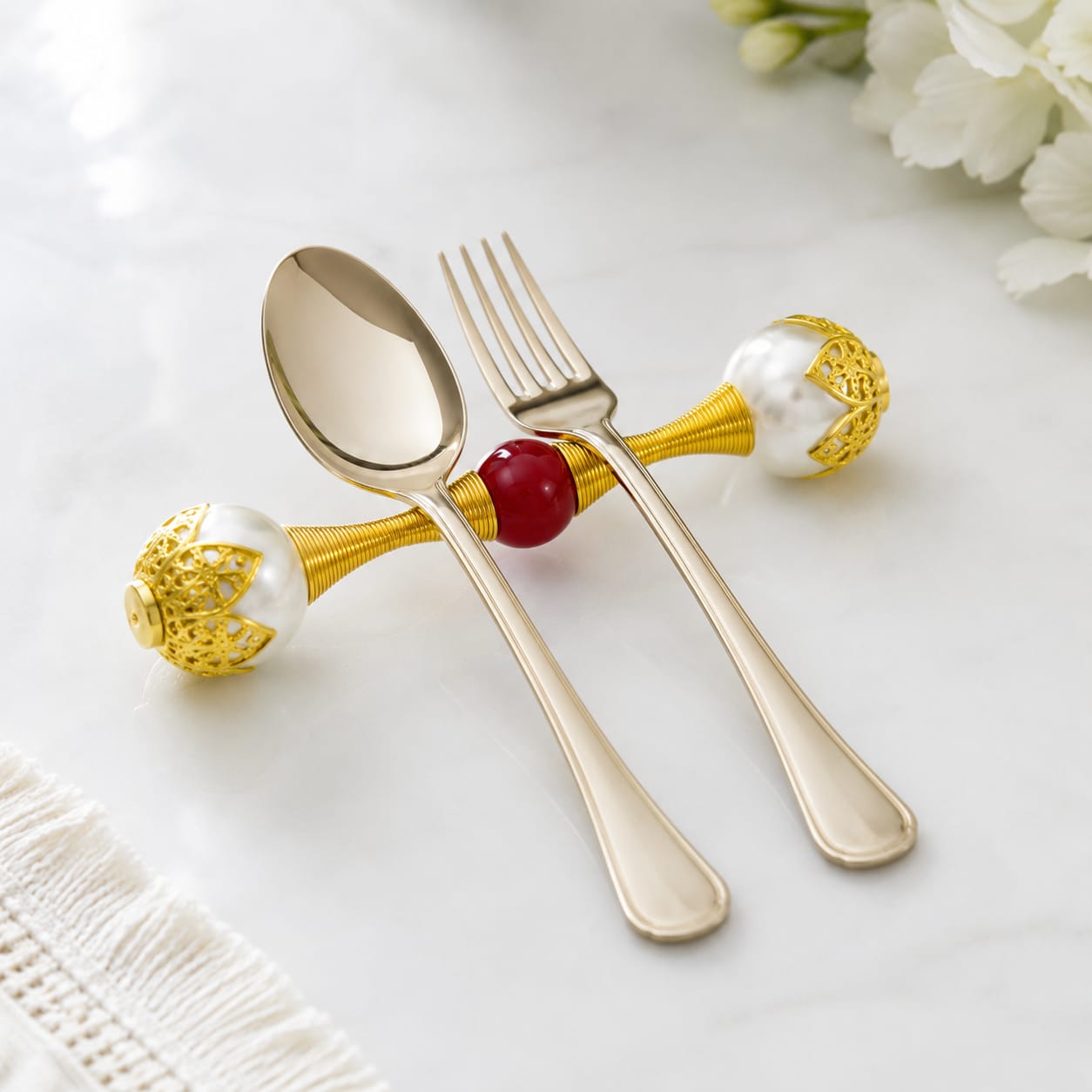 Rajwada Pearl Cutlery Rest