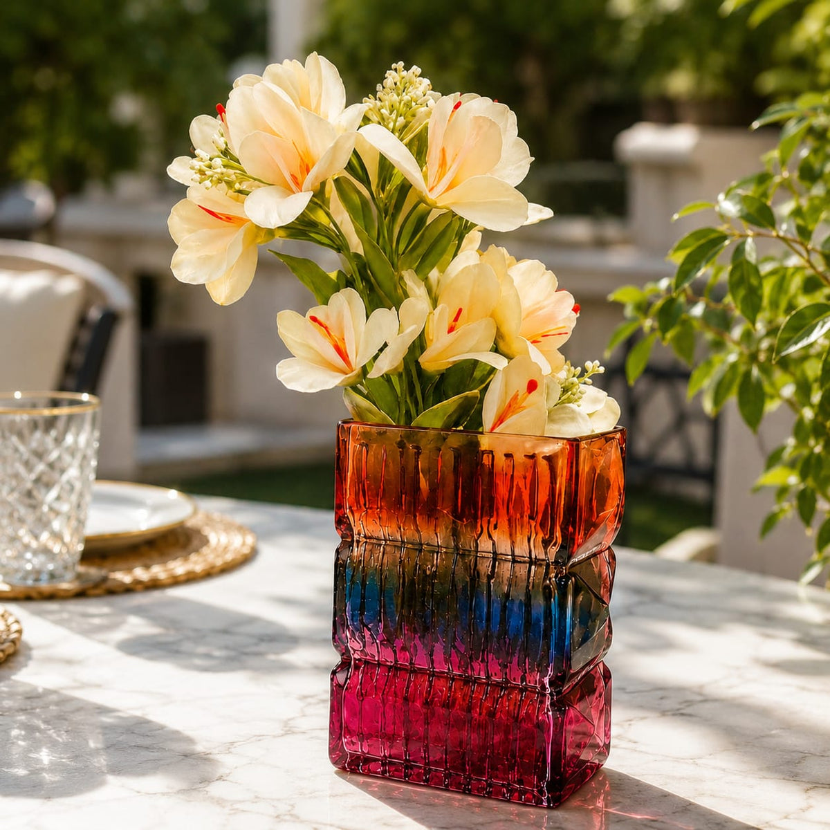 Aurora Prism Glass Vase