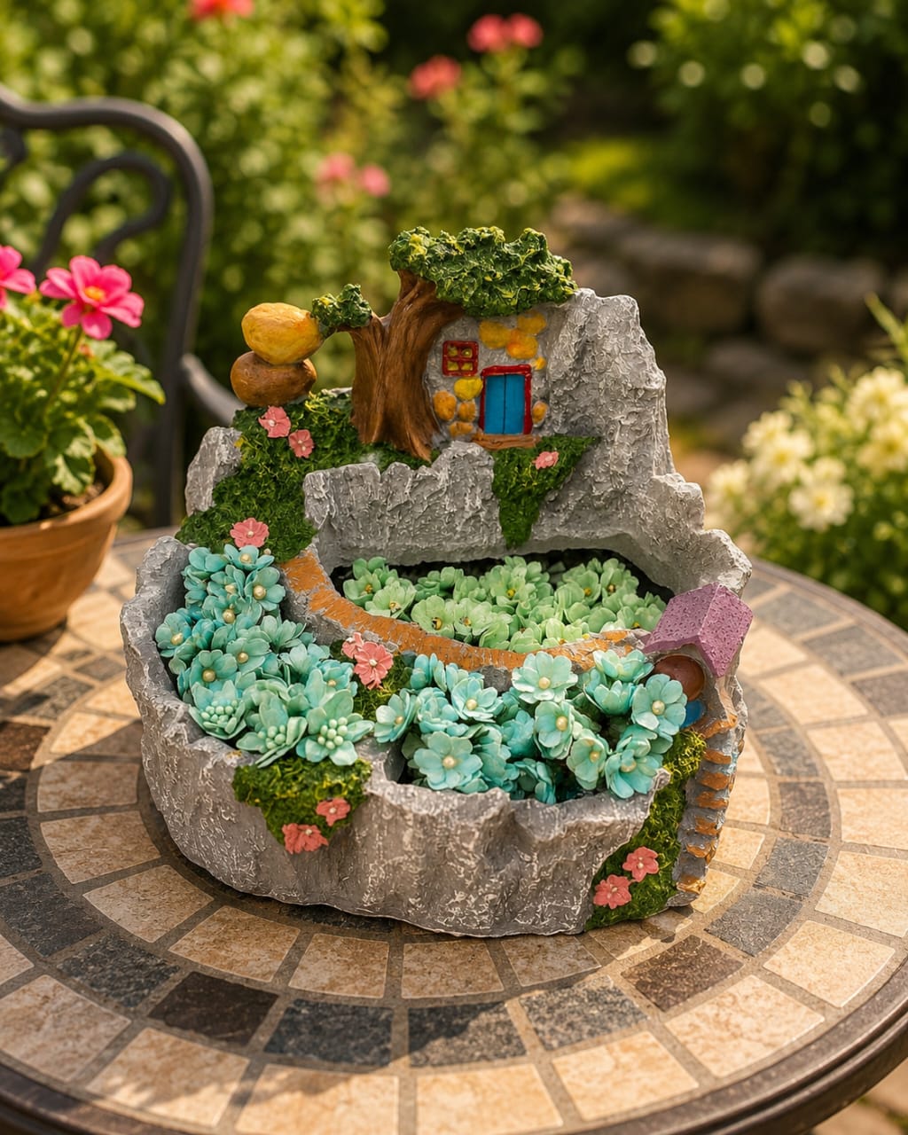 Enchanted Succulent Haven Planter
