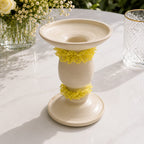 Ivory Bloom Pedestal Candle Stand