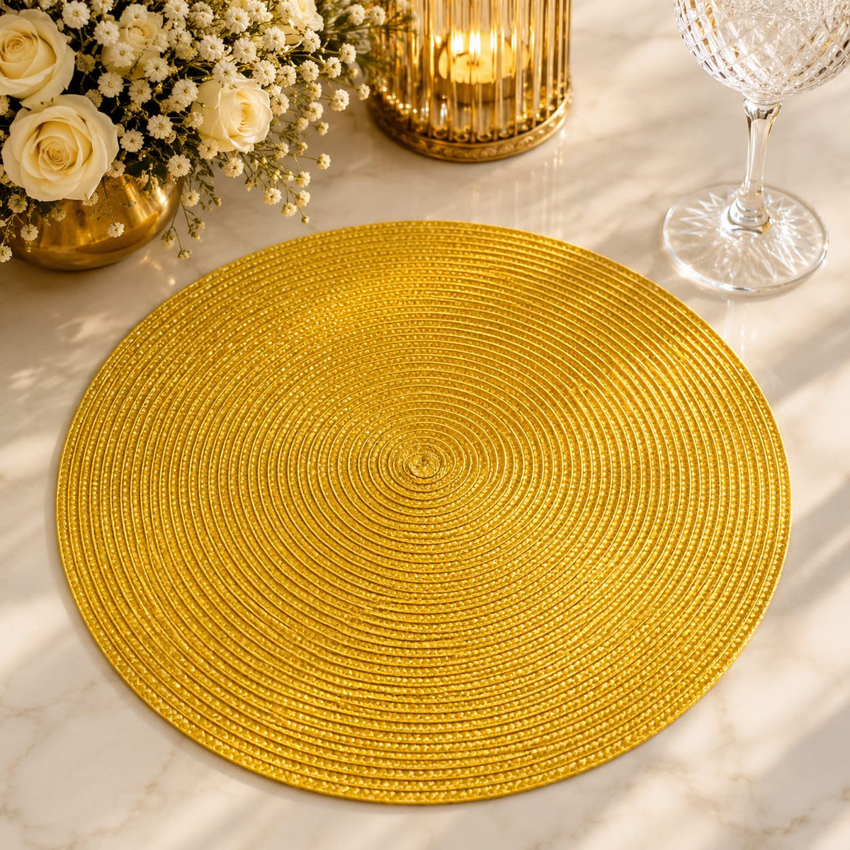 Golden Spiral Luxe Placemat