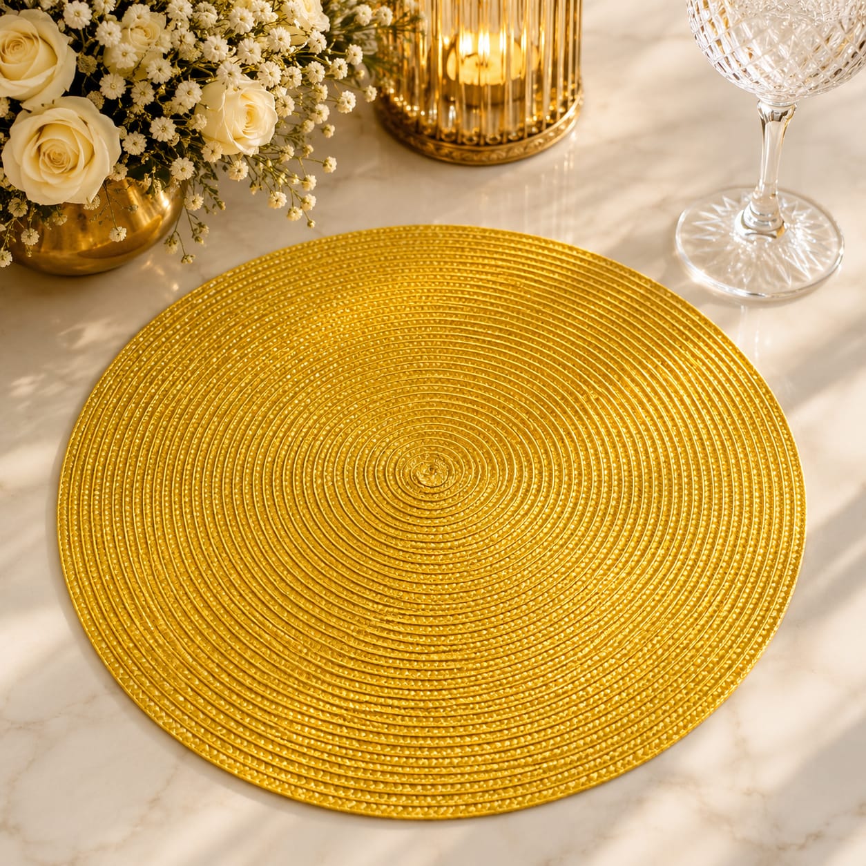 Golden Spiral Luxe Placemat